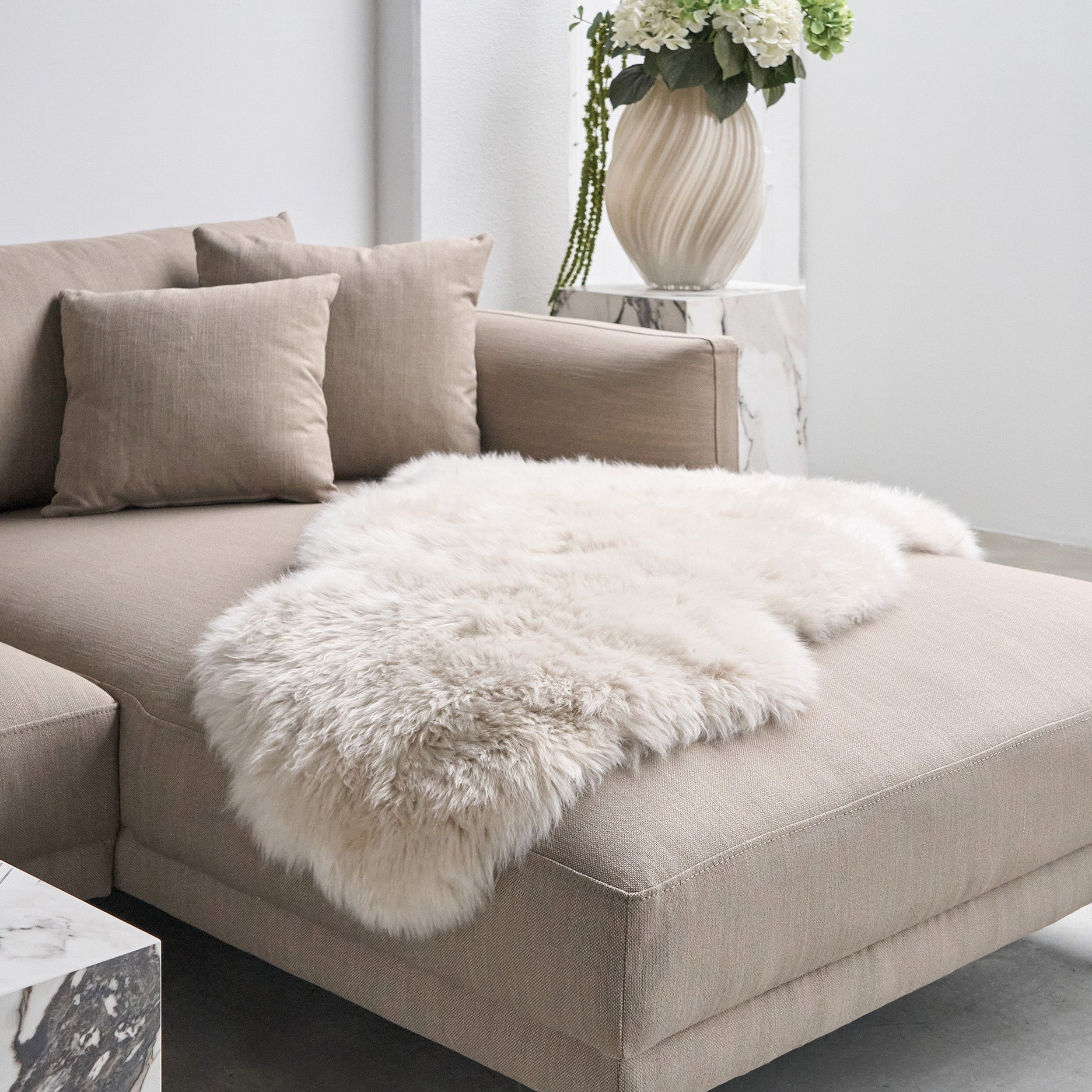 Lammfell-Dekorationsplaid